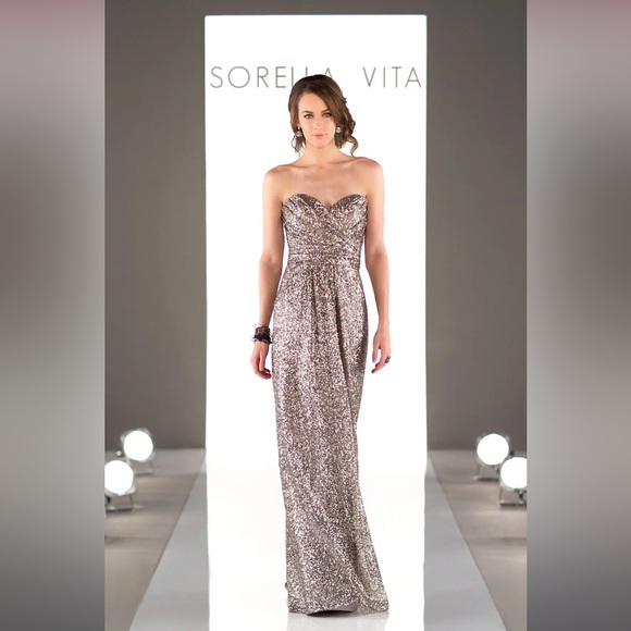 Sorella Vita 8834 Bridesmaids Gown in Champagne Pink - Picture 1 of 14